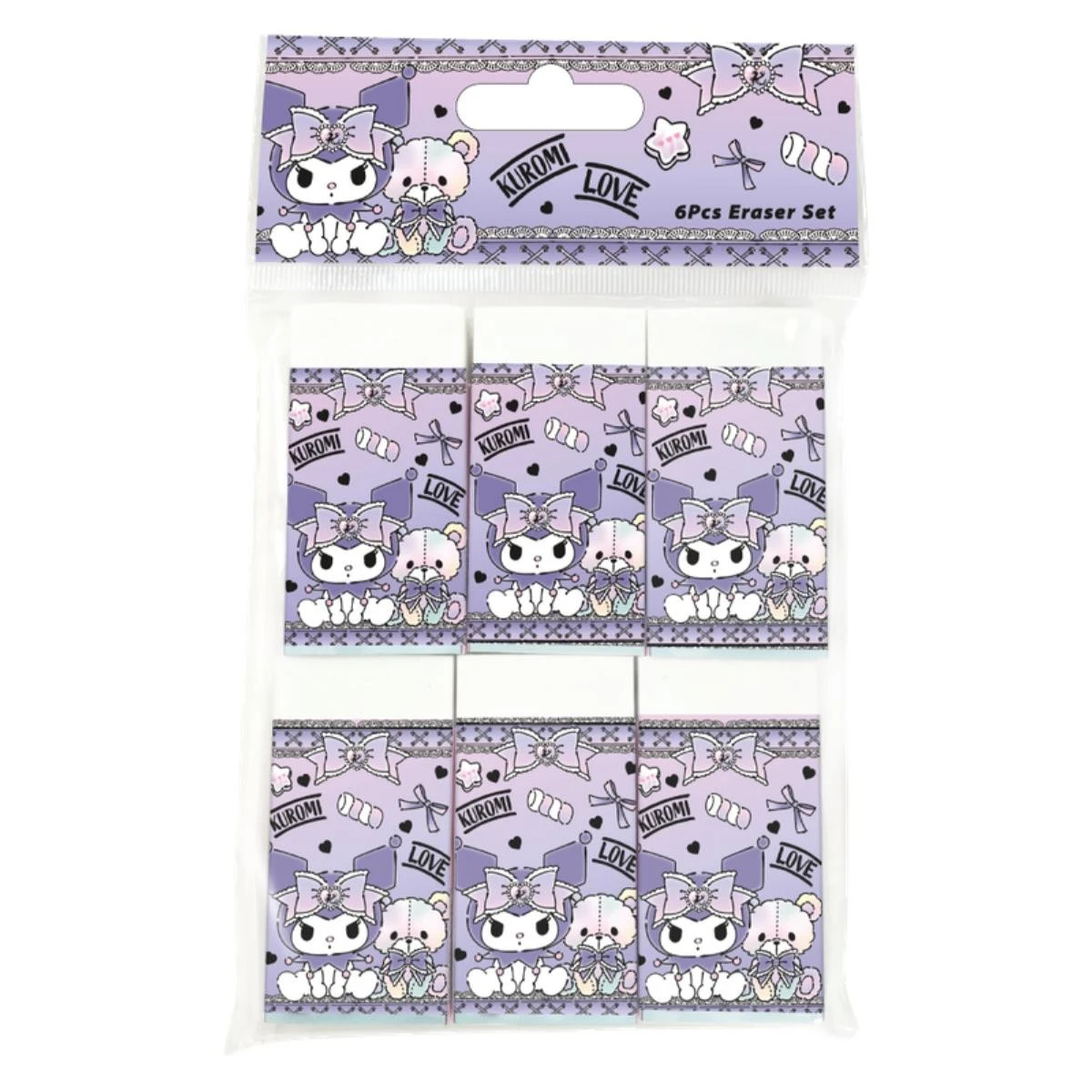 Kuromi Erasers 6 pcs
