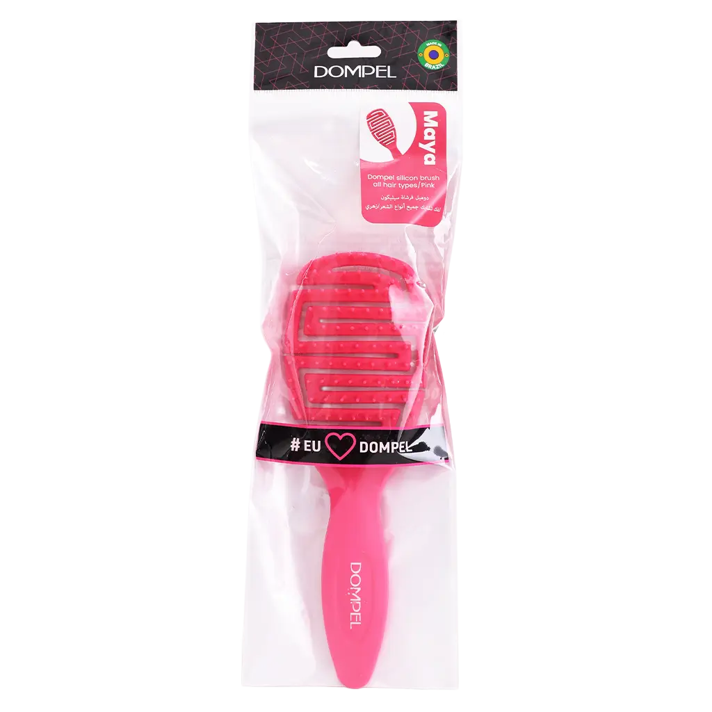Dompel Silicon Brush All Hair Types Pink - view 2