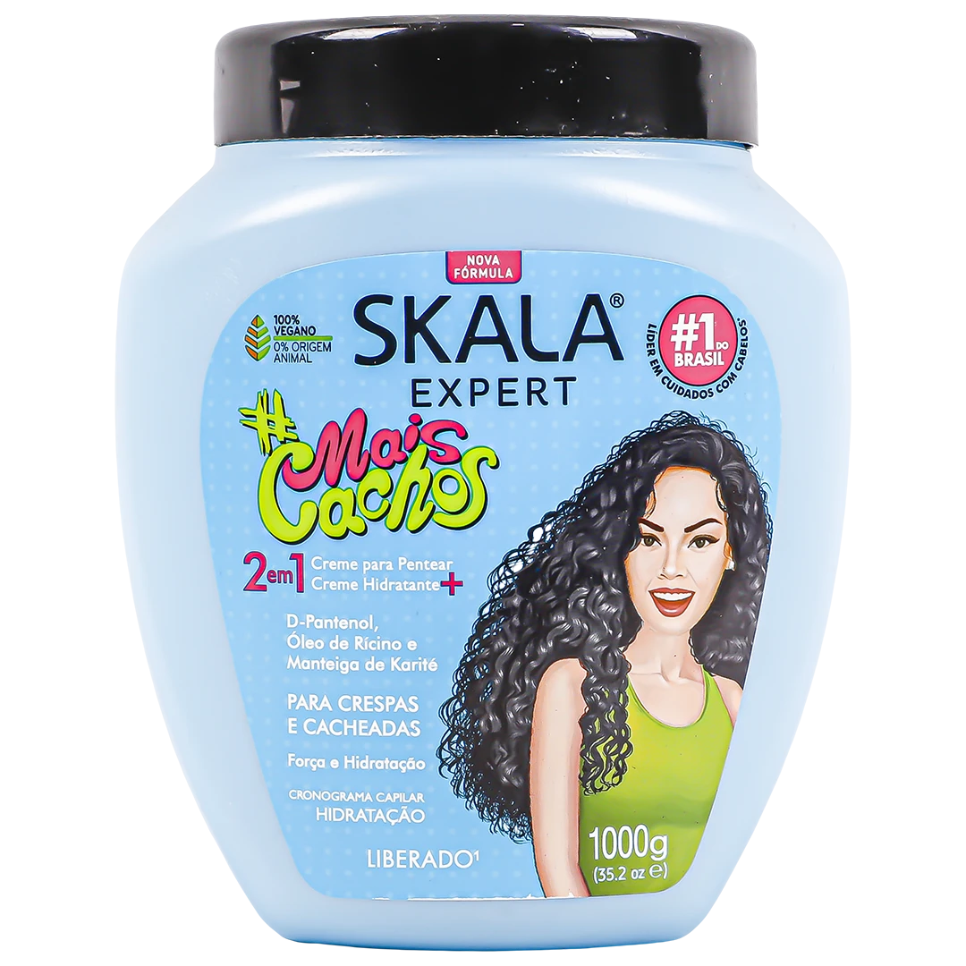 Skala Mais Cachos Cream With Depanthenol Shea Butter And Castor Oil 1000 gm