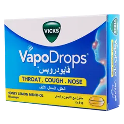 Vicks Vapo Drop  menthol with Honey Lemon 16 lozenges