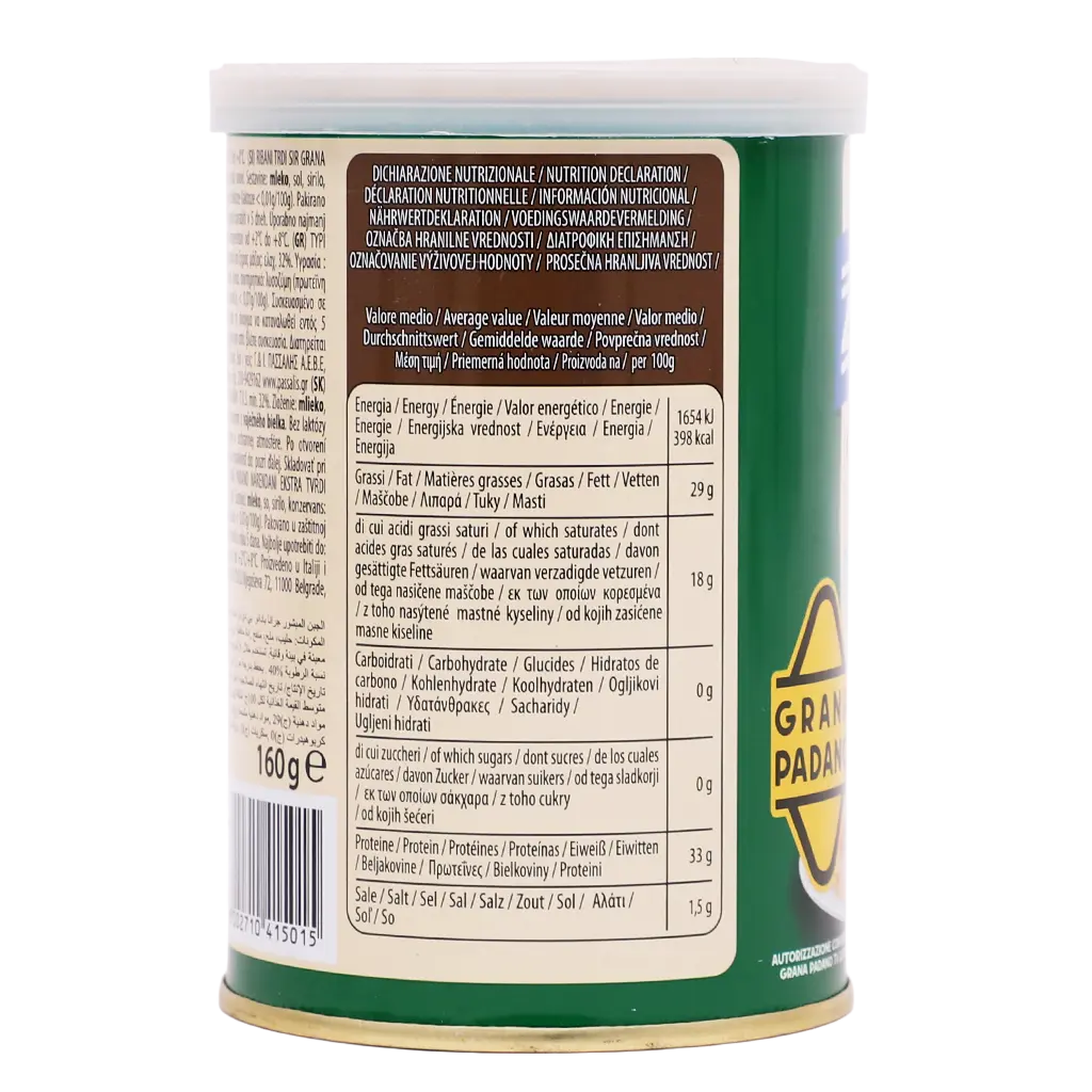 Zanetti Grana Padano Grated Cheese 160 gm - view 2