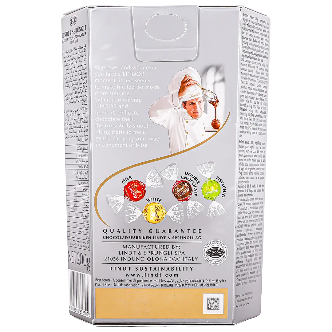 Lindt Lindor Silver Cornet 200 gm - view 3