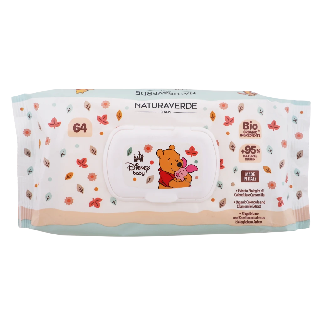Naturaverde Wet Wipes Disney Baby 64 Pcs
