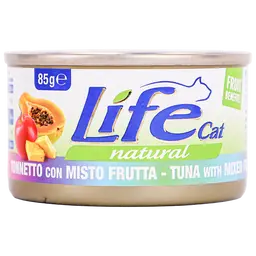 Life Cat Canned Tuna With Fruits 85 gm 