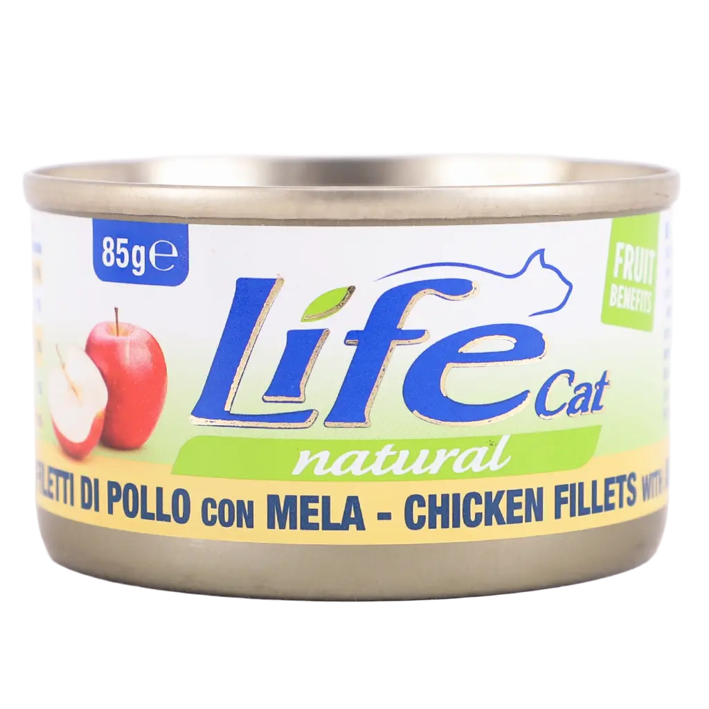 Life Cat Canned Chicken Fillet with Apple 85 gm  - view 1