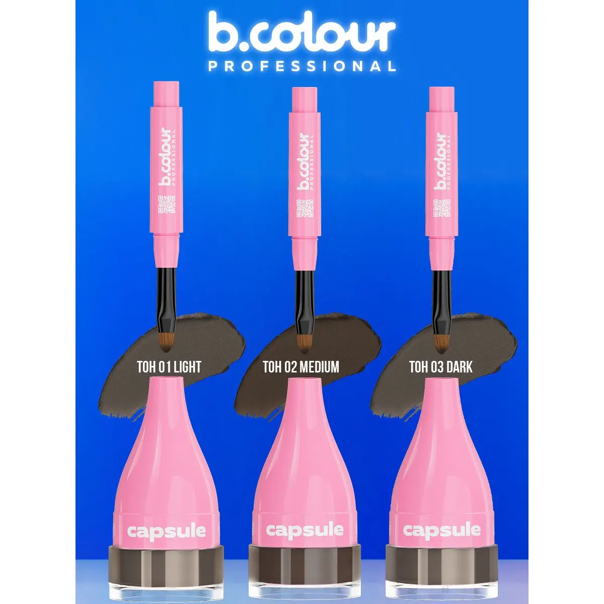 7Days B.Colour Pro Capsule Superstay Brow Pomade 3In1 03 Dark - view 6