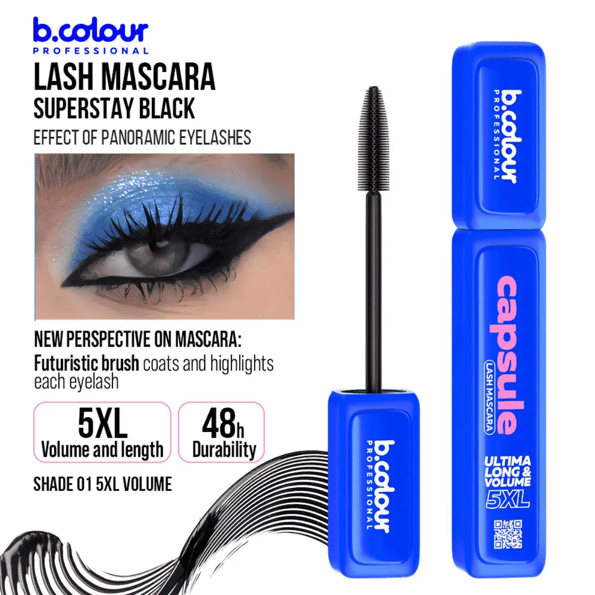 7Days B.Colour Pro Capsule Superstay Black Lash Mascara 01 5Xl Volume - view 7