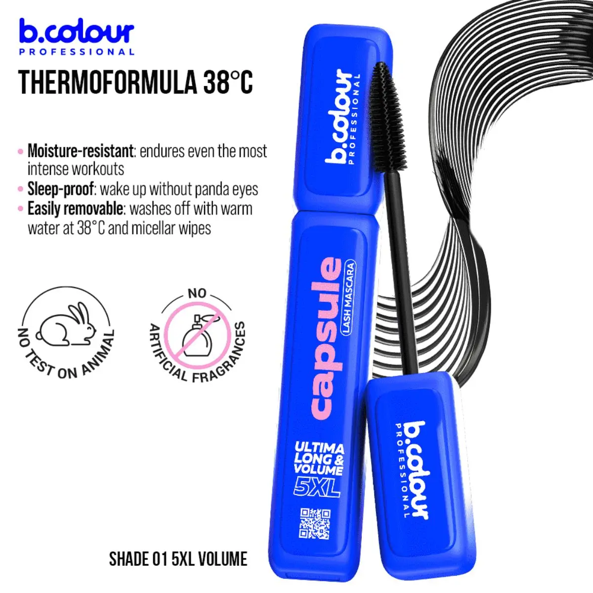 7Days B.Colour Pro Capsule Superstay Black Lash Mascara 01 5Xl Volume - view 10