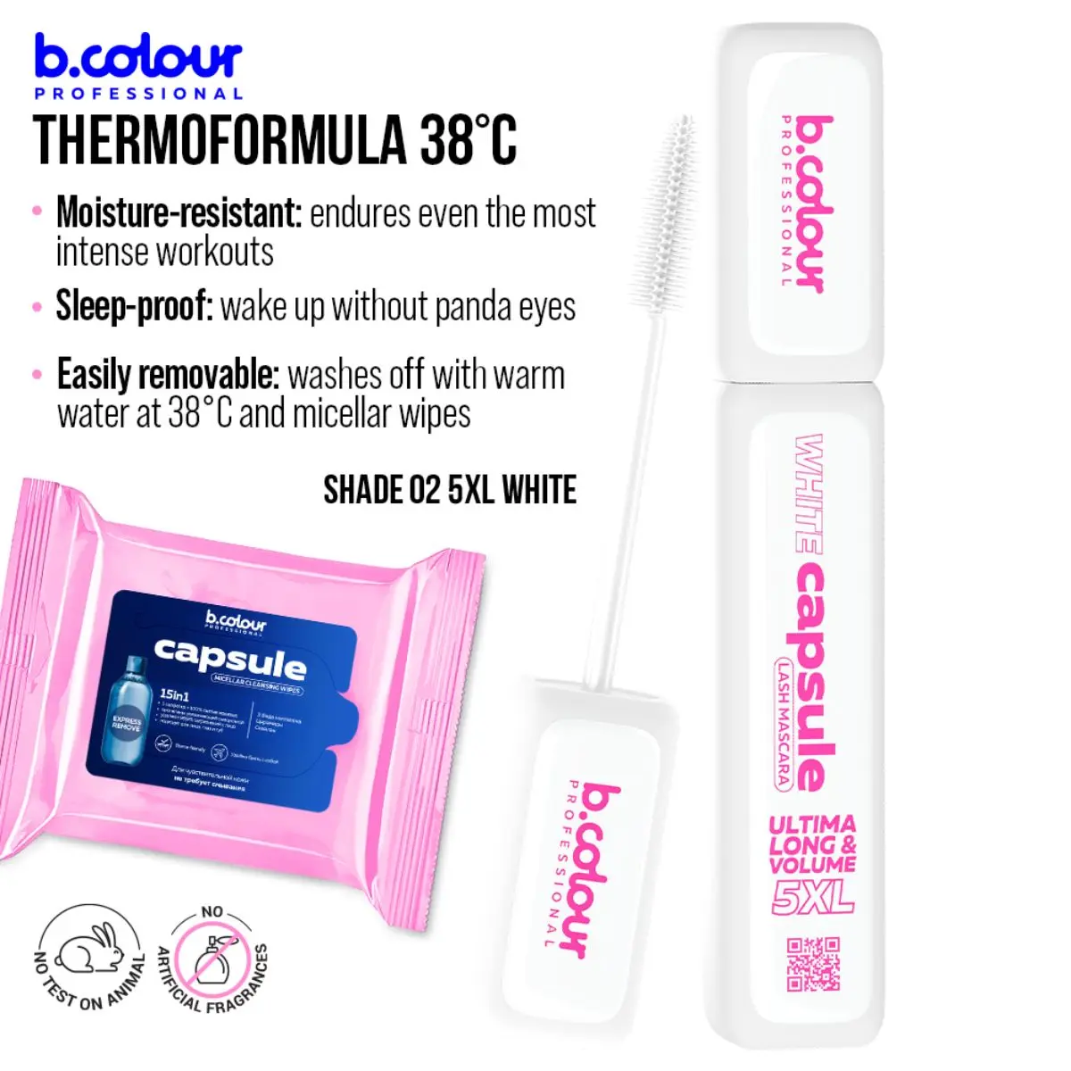 B.Colour Pro Capsule Superstay White Lash Mascara 02 5Xl White - view 8