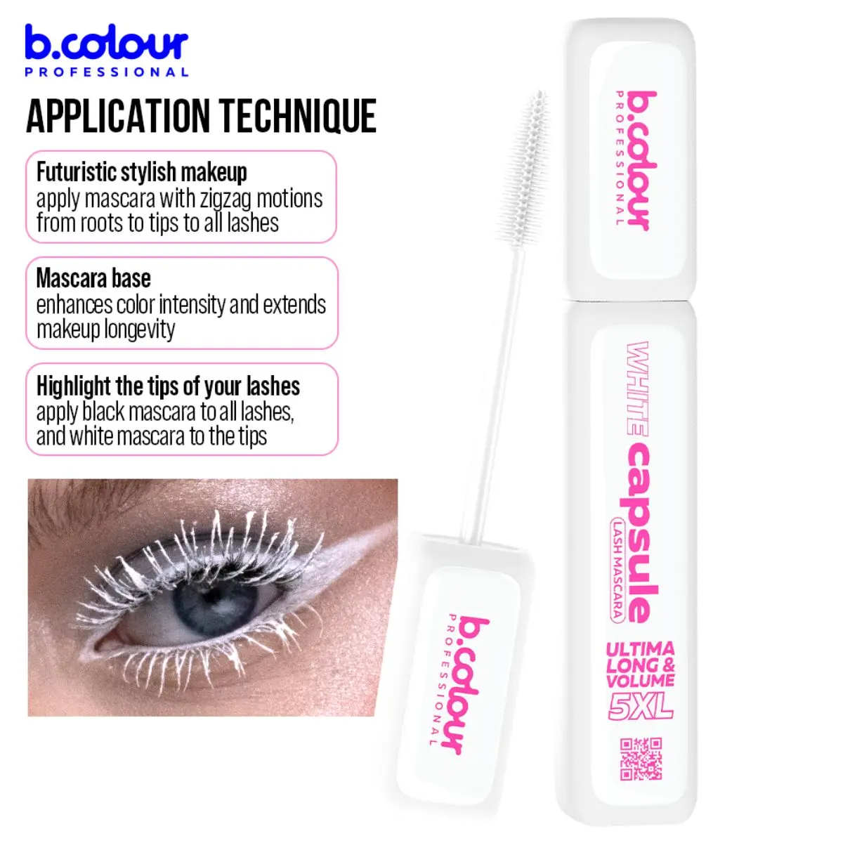 B.Colour Pro Capsule Superstay White Lash Mascara 02 5Xl White - view 9