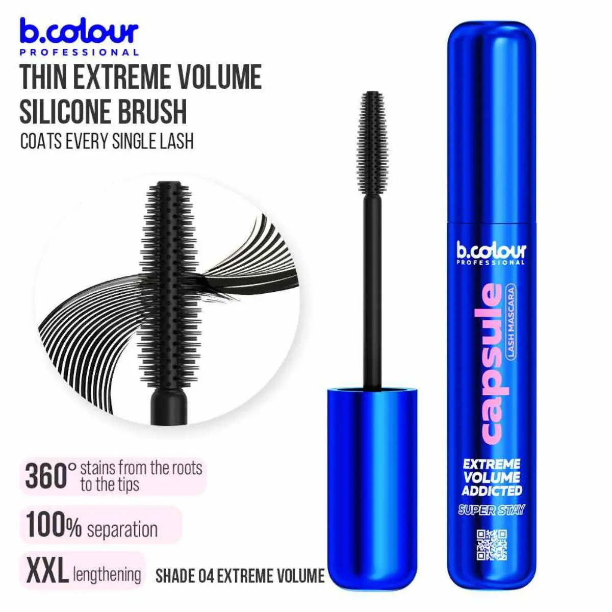 7Days B.Colour Pro Capsule Superstay Black Lash Mascara 04 Extreme Volume - view 9