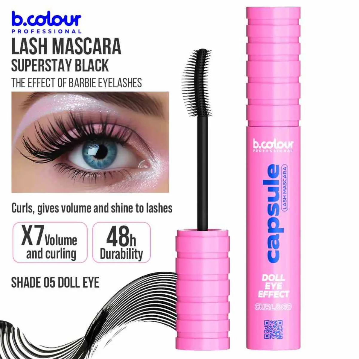 B.Colour Pro Capsule Superstay Black Lash Mascara 05 Doll Eye - view 5