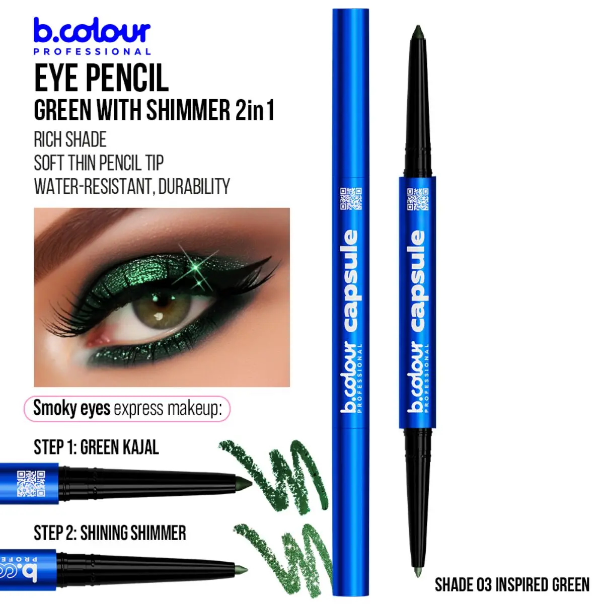 7Days B.Colour Pro Capsule Smoky Eye Pencil And Shimmer 2 In 1 03 - view 5