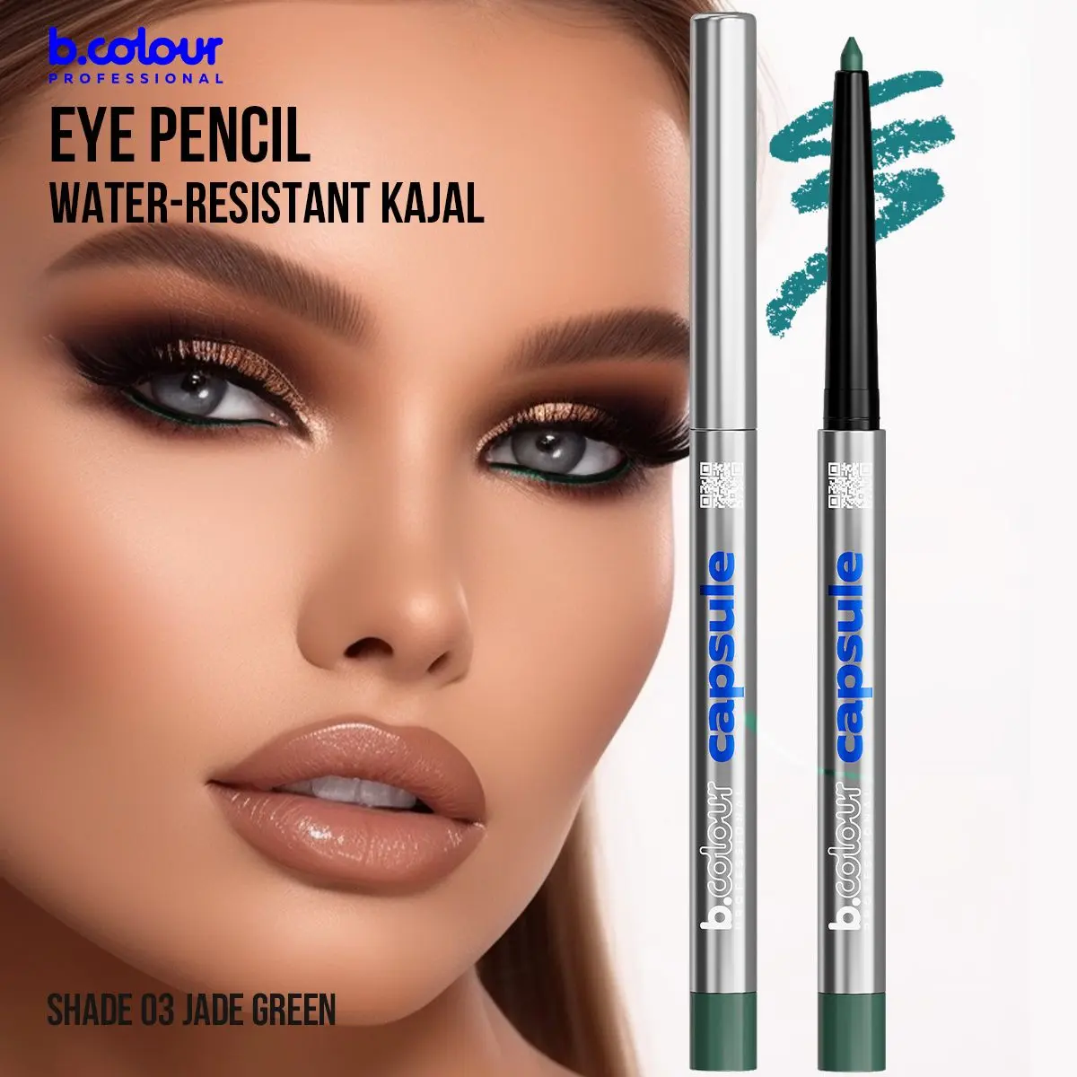 7Days B.Colour Pro Capsule Automatic Kajal Eye Pencil 03 Jade Green - view 6