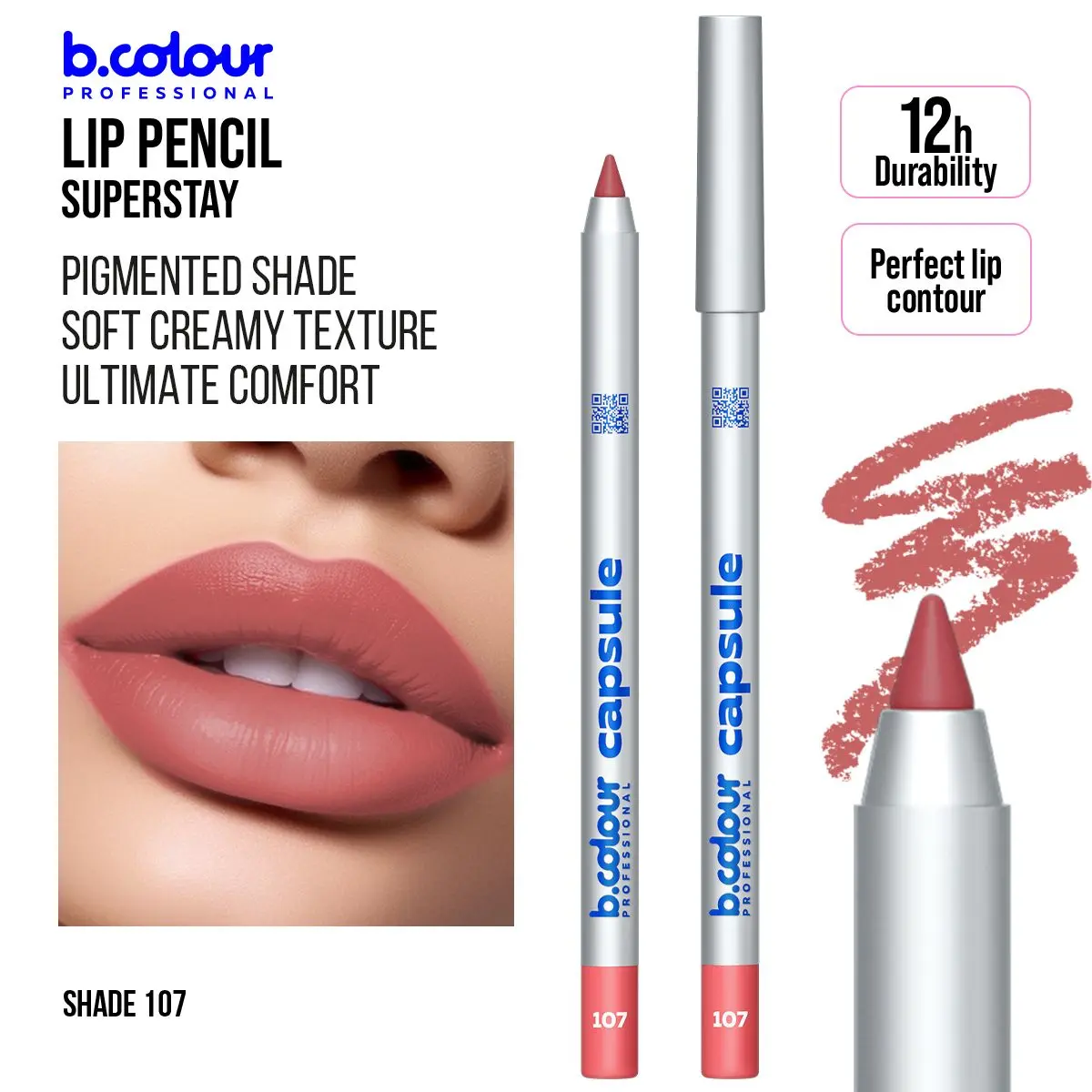 B.Colour Pro Capsule Superstay Lip Pencil 107 - view 5