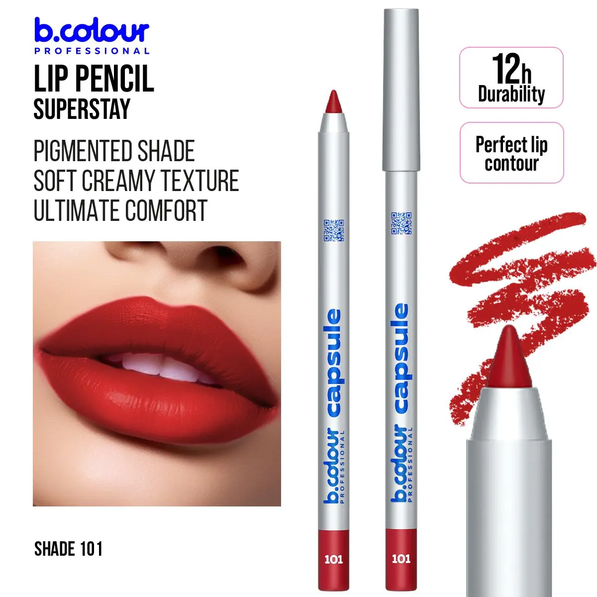 B.Colour Pro Capsule Superstay Lip Pencil 101 - view 4
