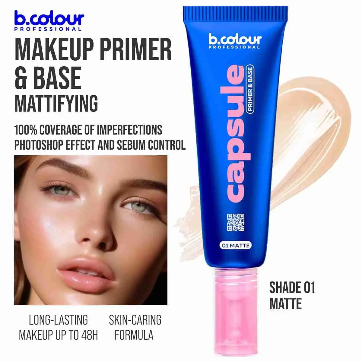 7Days B.Colour Pro Capsule Mattifying Makeup Primer And Base 01 Matte - view 4