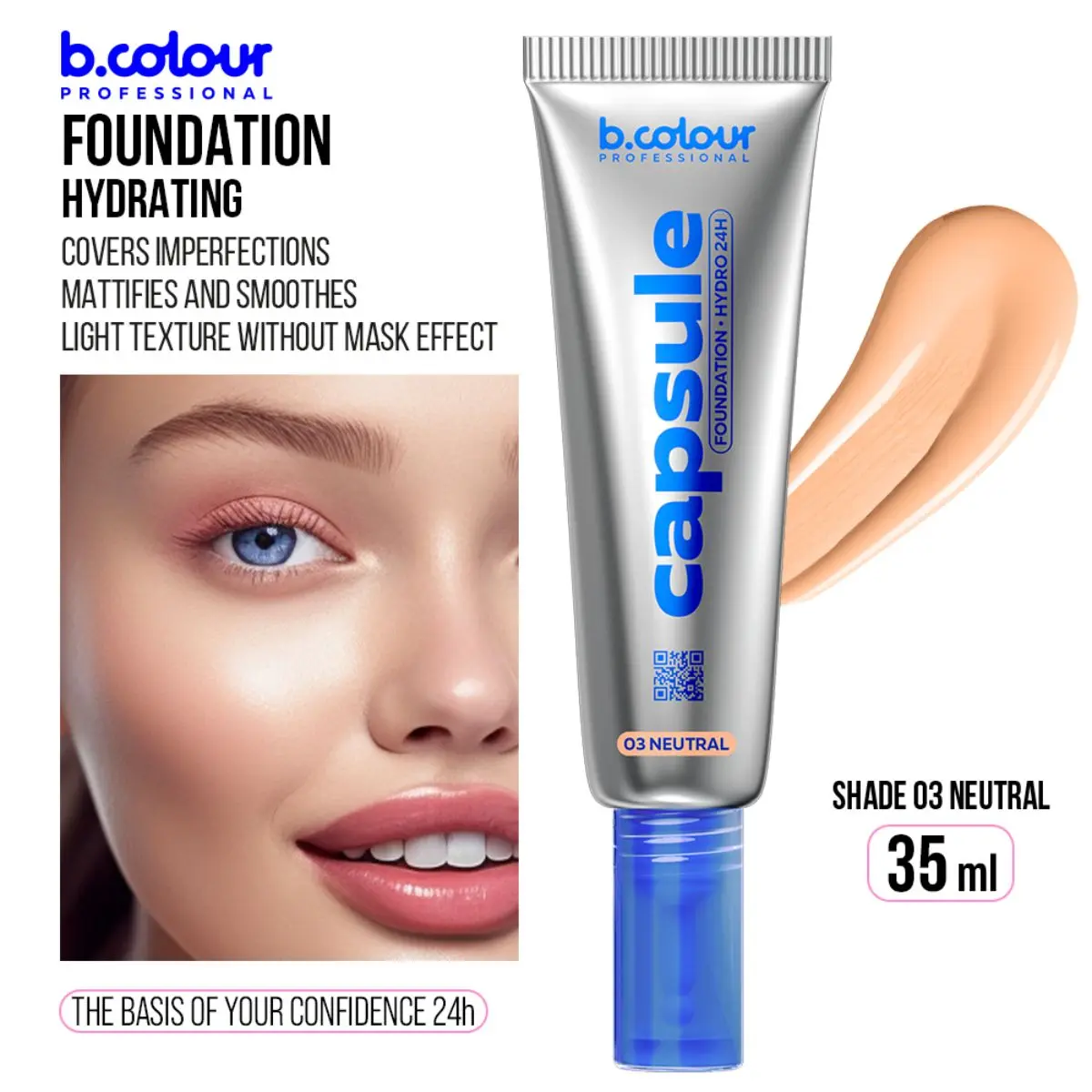 7Days B.Colour Pro Capsule Hydrating Foundation 02 Vanilla - view 4