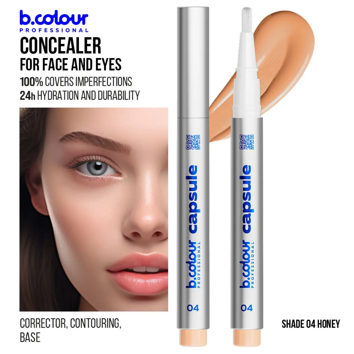 7Days B.Colour Pro Capsule Hydrating Face And Eyes Concealer 04 Honey - view 5