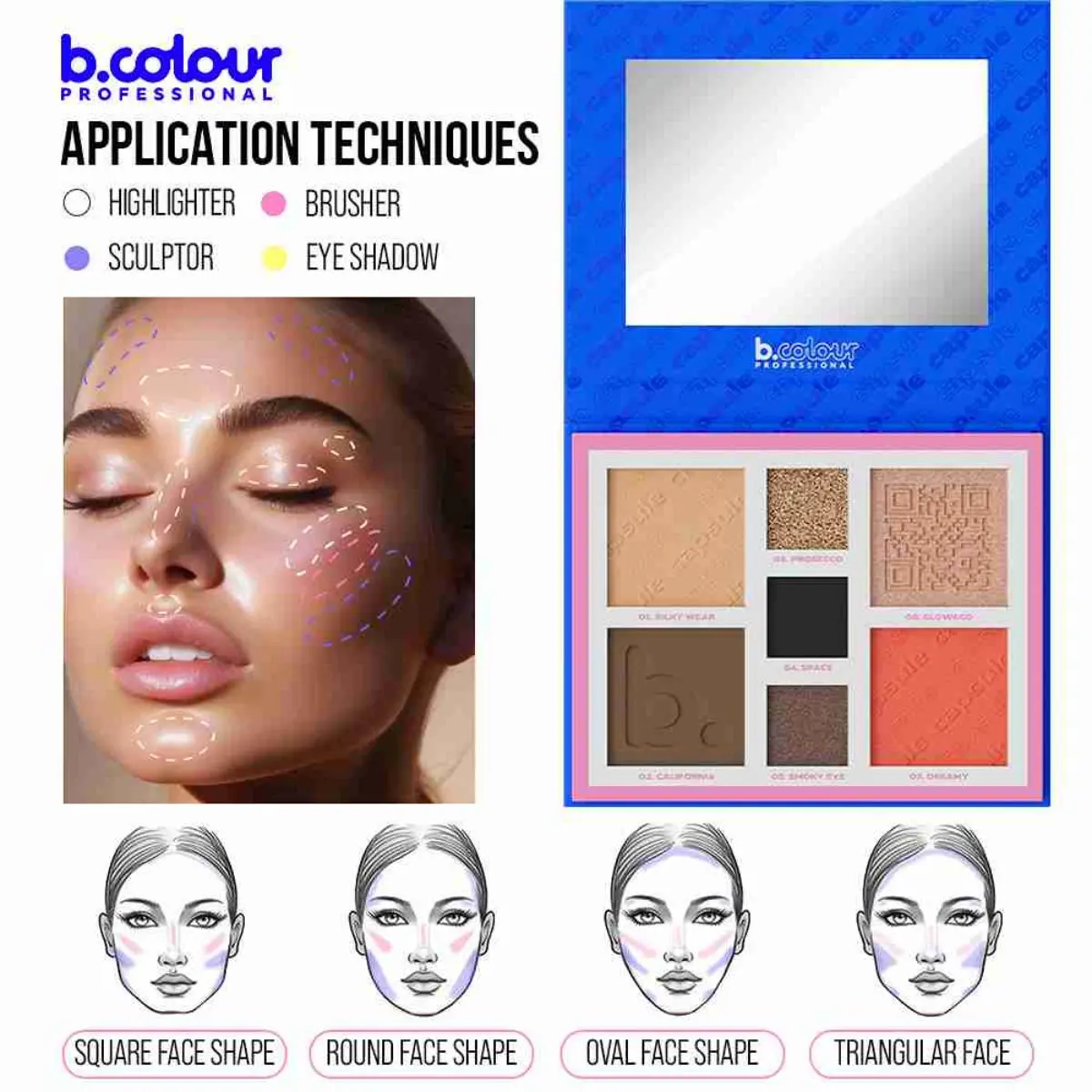 7Days B.Colour Pro Capsule Contouring Face And Eyes Palette 01 Secret Weapon - view 10