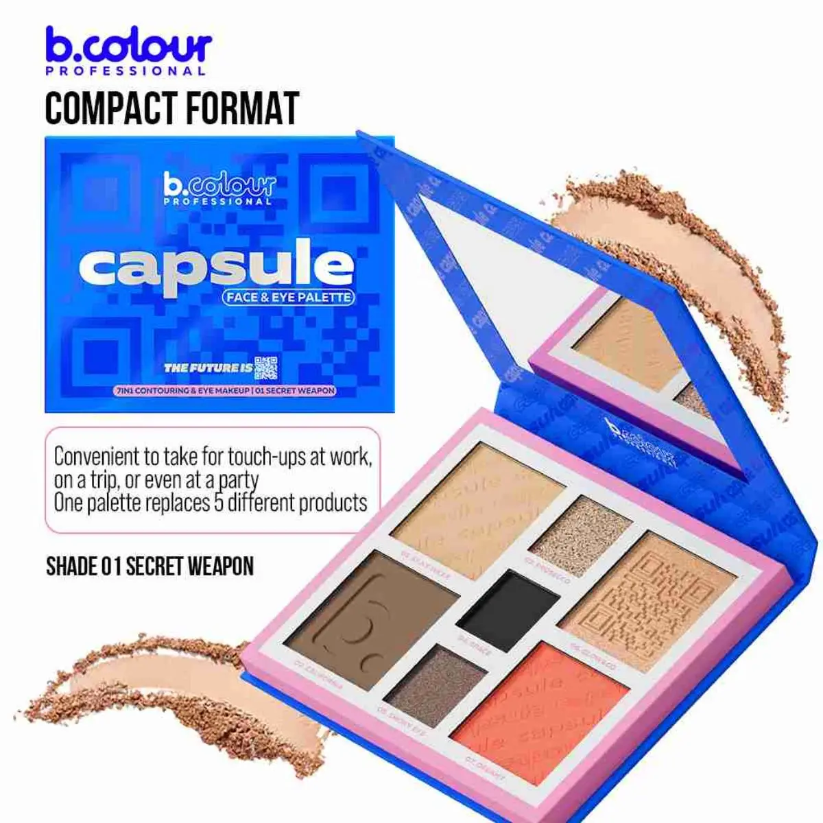 7Days B.Colour Pro Capsule Contouring Face And Eyes Palette 01 Secret Weapon - view 9