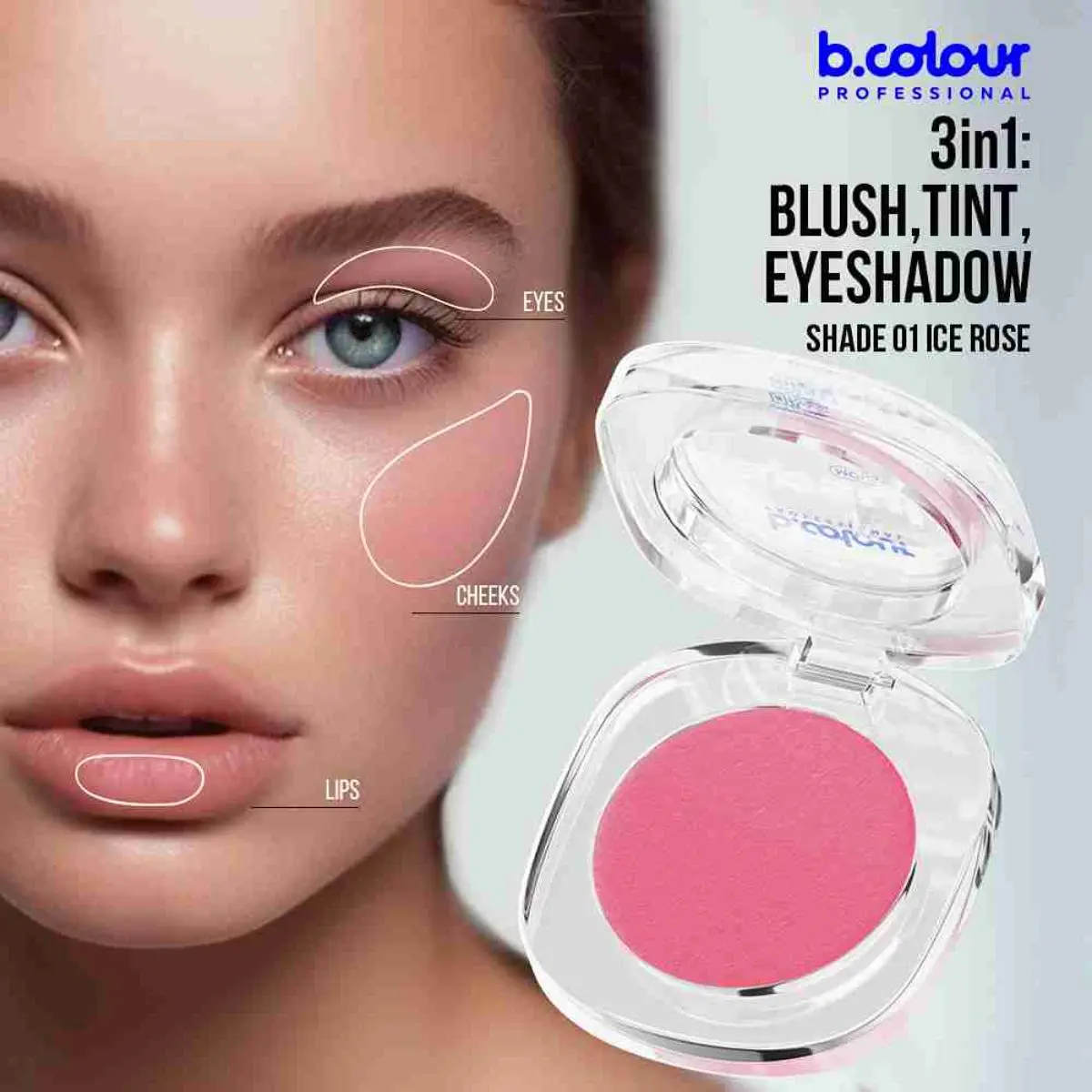 7Days B.Colour Pro Capsule Mousse Face Blush 01 Ice Rose - view 6