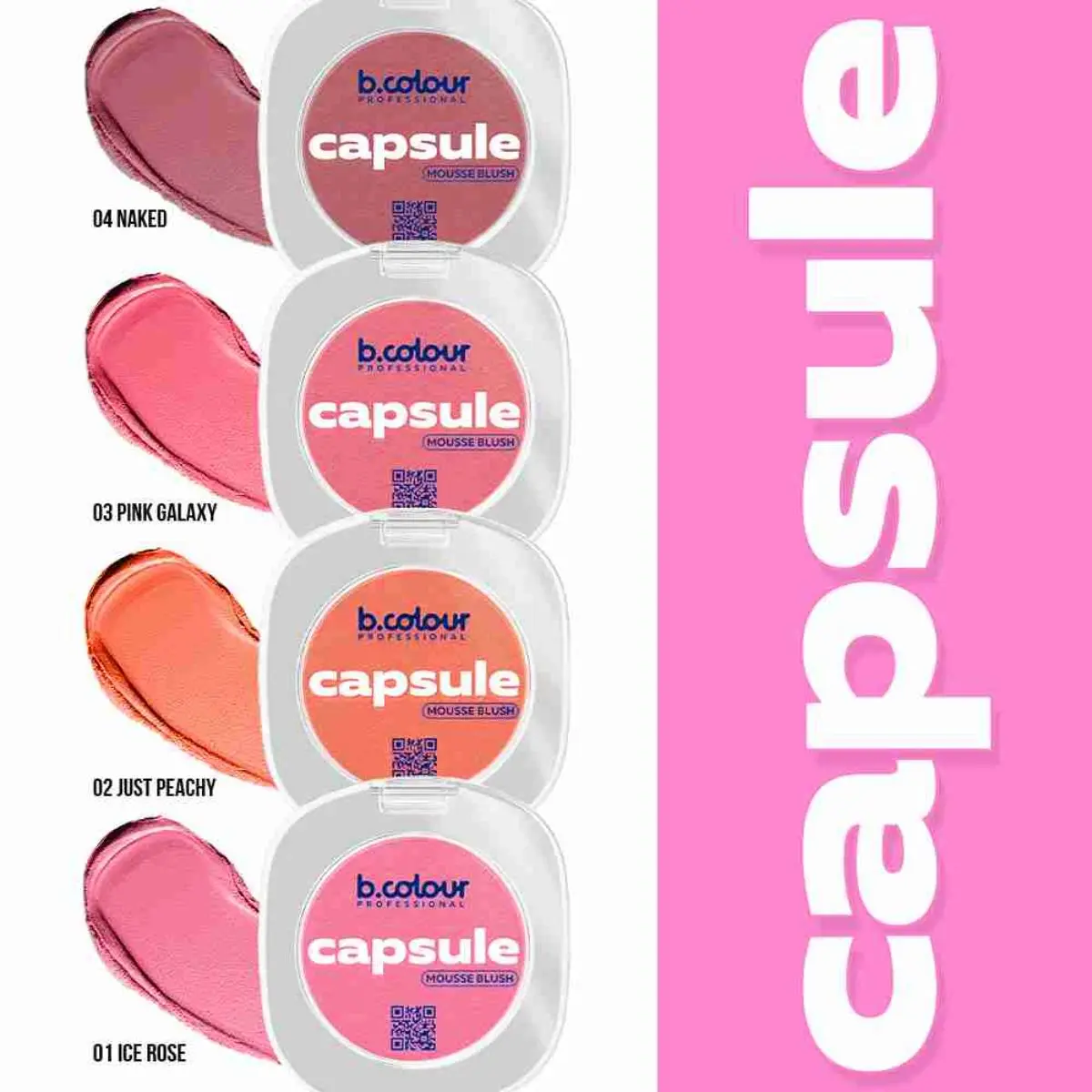 7Days B.Colour Pro Capsule Mousse Face Blush 01 Ice Rose - view 9