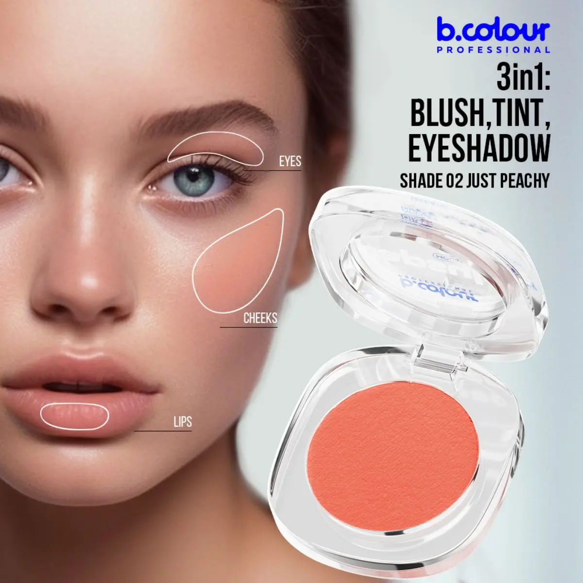 B.Colour Pro Capsule Mousse Face Blush 02 Just Peachy - view 5