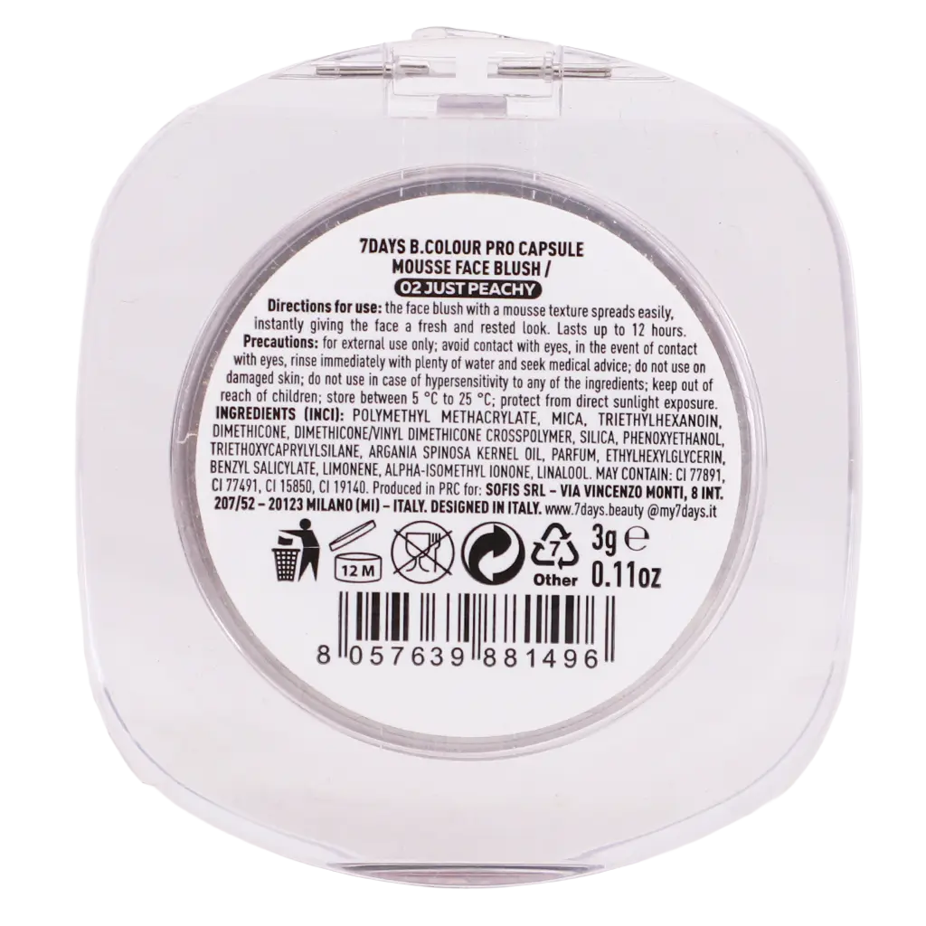 B.Colour Pro Capsule Mousse Face Blush 02 Just Peachy - view 2