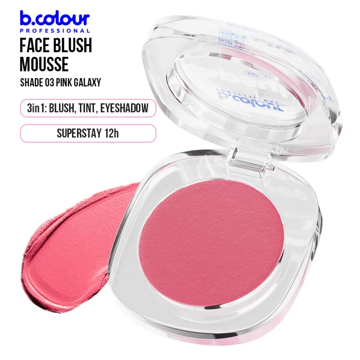 7Days B.Colour Pro Capsule Mousse Face Blush 03 Pink Galaxy - view 2