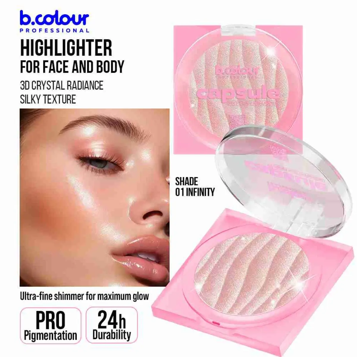 7Days B.Colour Pro Capsule Face And Body Highlighter 01 Infinity - view 2