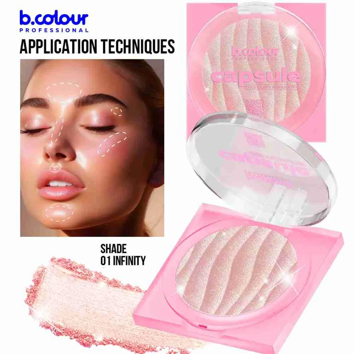 7Days B.Colour Pro Capsule Face And Body Highlighter 01 Infinity - view 5