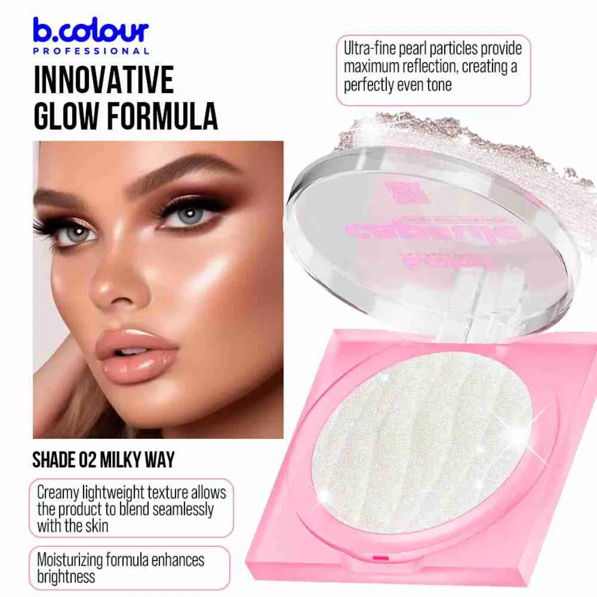7Days B.Colour Pro Capsule Face And Body Highlighter 02 Milky Way - view 4
