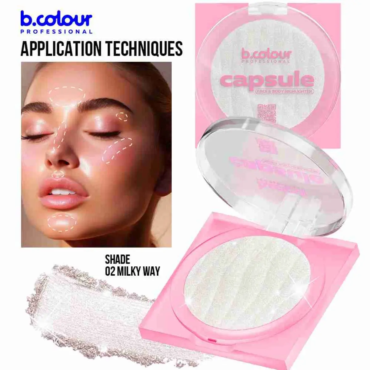7Days B.Colour Pro Capsule Face And Body Highlighter 02 Milky Way - view 5