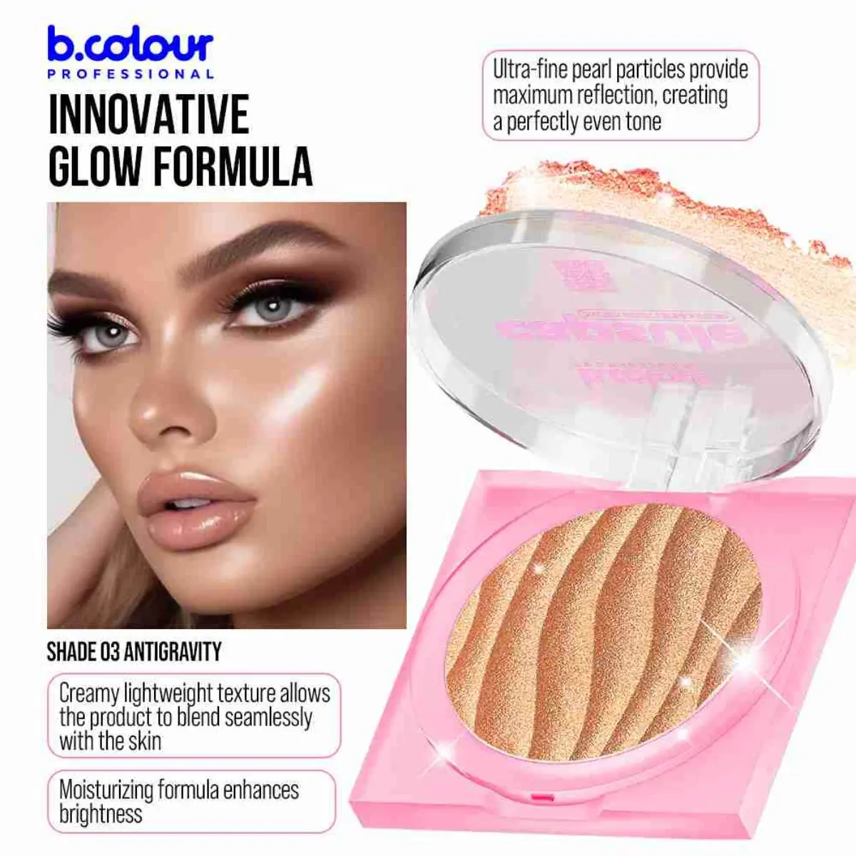 7Days B.Colour Pro Capsule Face And Body Highlighter 03 Antigravity - view 6