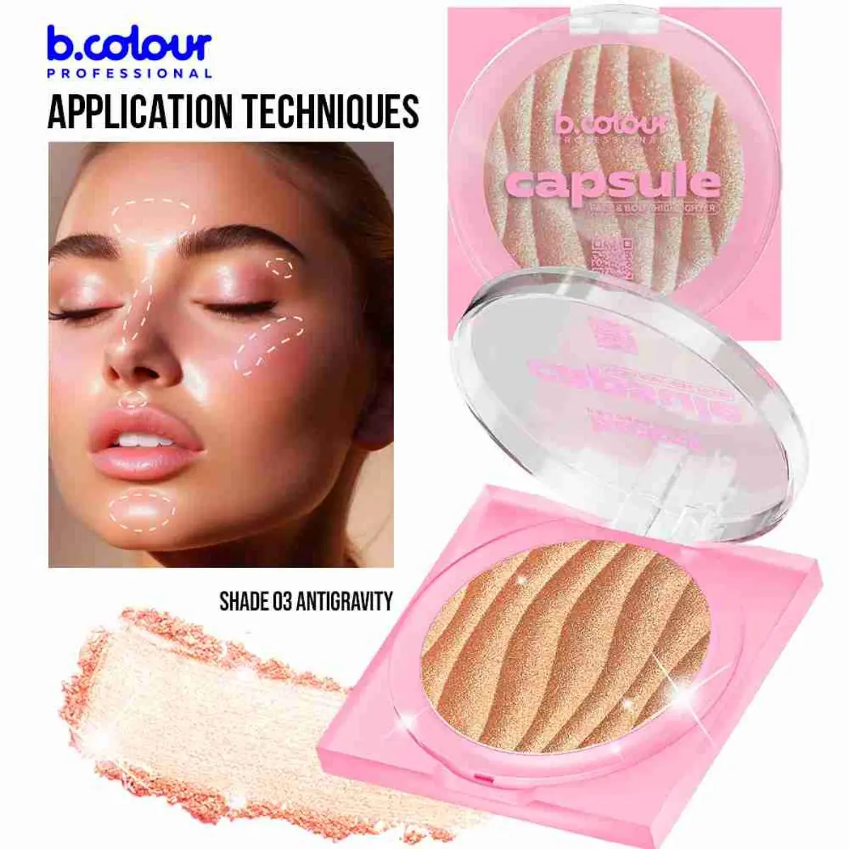 7Days B.Colour Pro Capsule Face And Body Highlighter 03 Antigravity - view 7