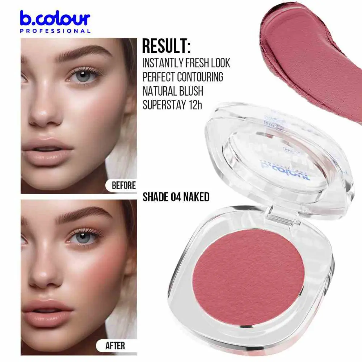 7Days B.Colour Pro Capsule Mousse Face Blush 04 Naked - view 4