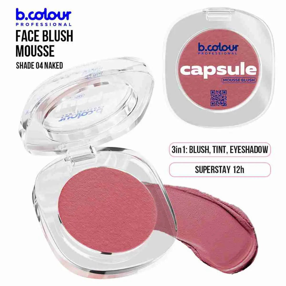 7Days B.Colour Pro Capsule Mousse Face Blush 04 Naked - view 10
