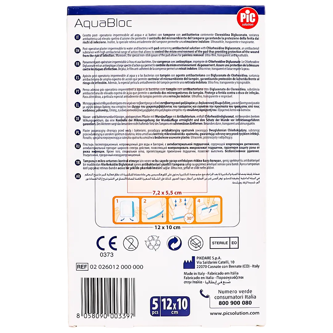Pic Aqua Bloc With Chg Plaster 12 Cm X 10 Cm 5 Pcs - view 3