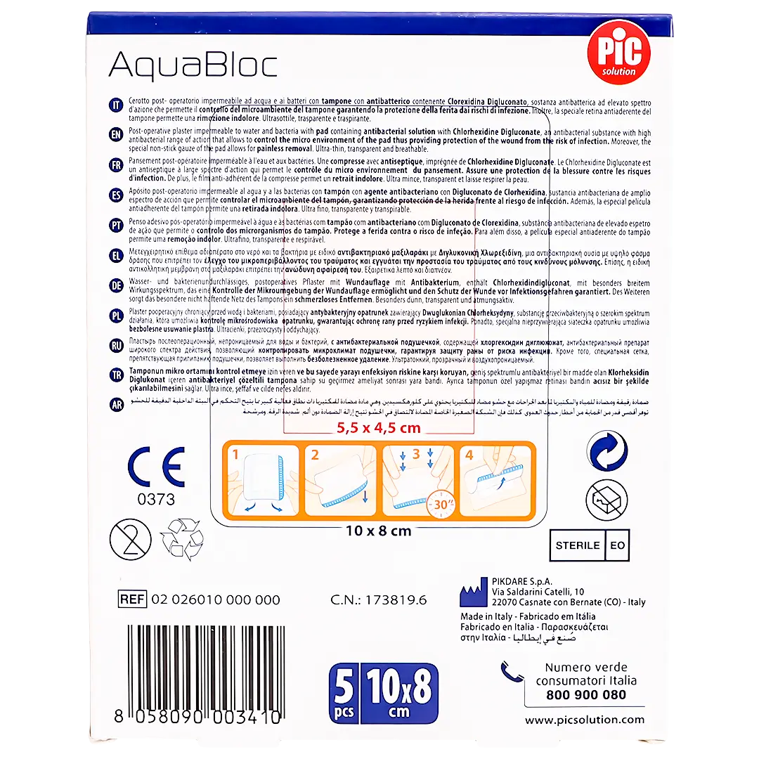 Pic Aqua Bloc With Chg Plaster 8 Cm X 10 Cm 5 Pcs - view 3