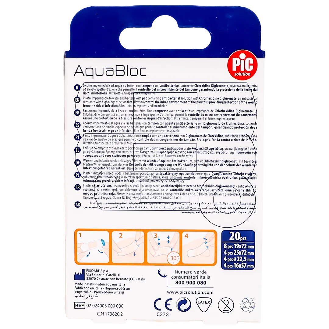 Pic Aquabloc Plaster Assorted 20 Pcs - view 3