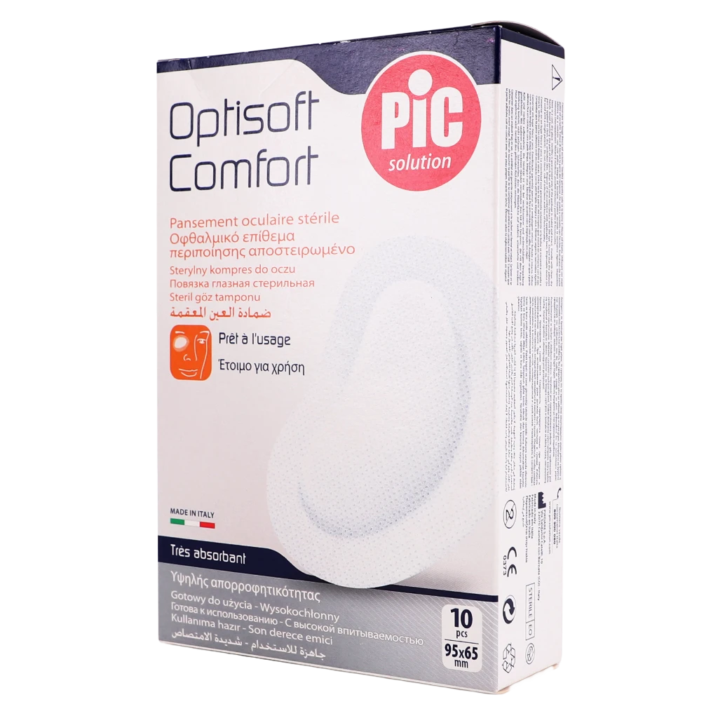 Pic Optisoft Comfort Eye Pad Adhesive Edge 10 Pads