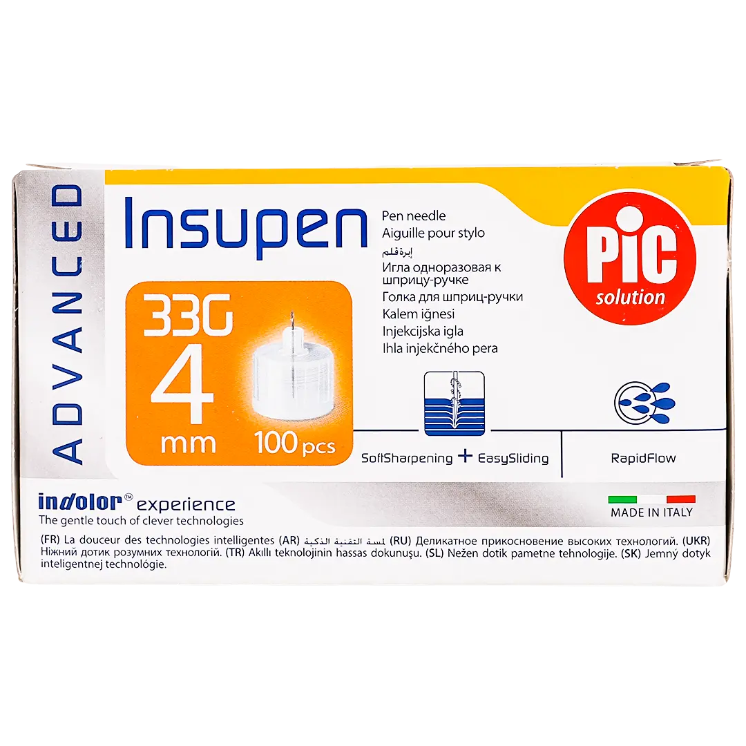 Pic Advanced Insupen Insulin Pen Needle 33 G X 4 Mm 100 Pcs - view 2