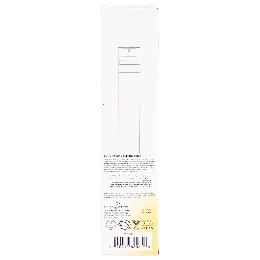 Kara Duo Essentials Long Lasting Setting Spra Formulated With Lavender Water 100Ml - view 3