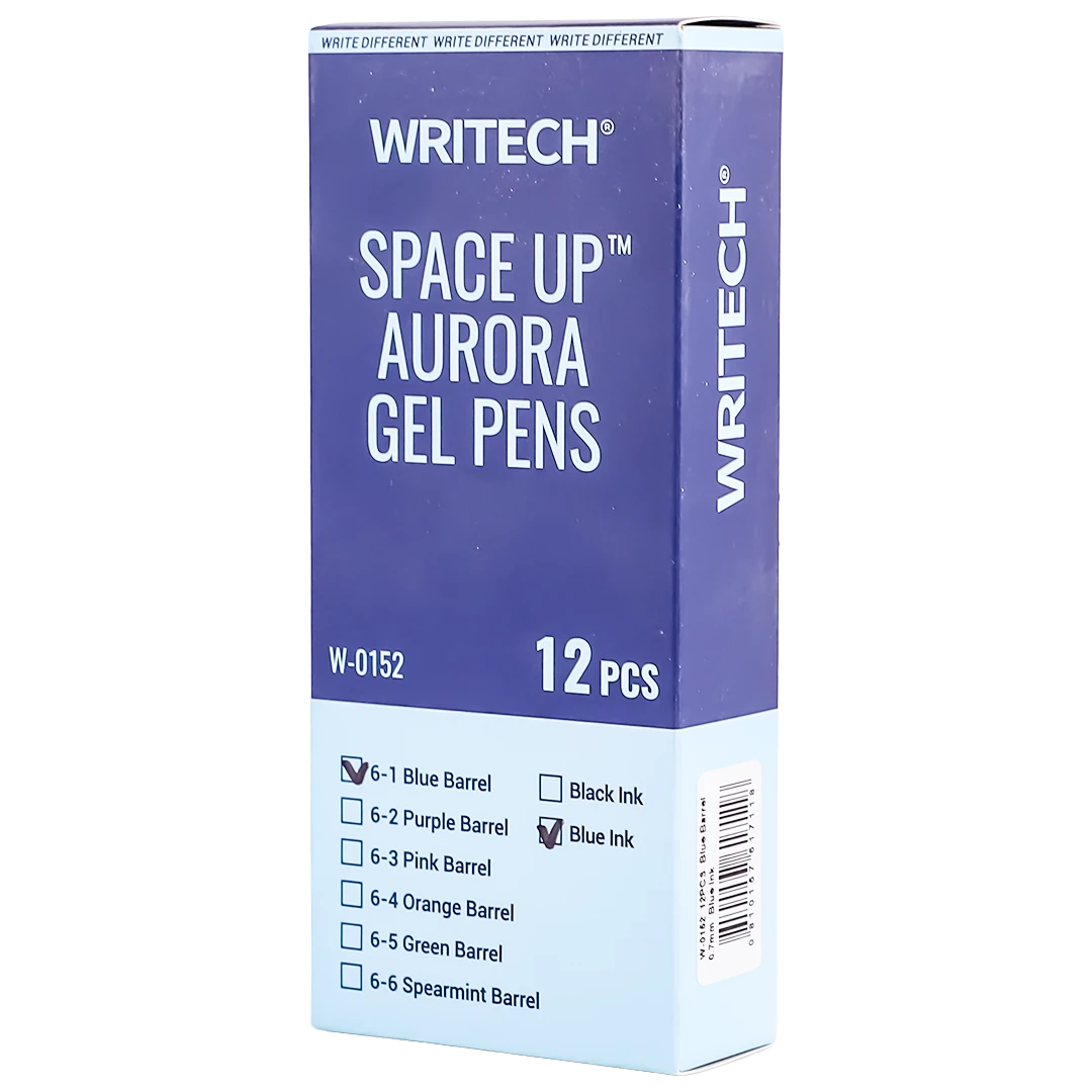 Writech Gel Pen Space Up Aurora Blue 12 pcs