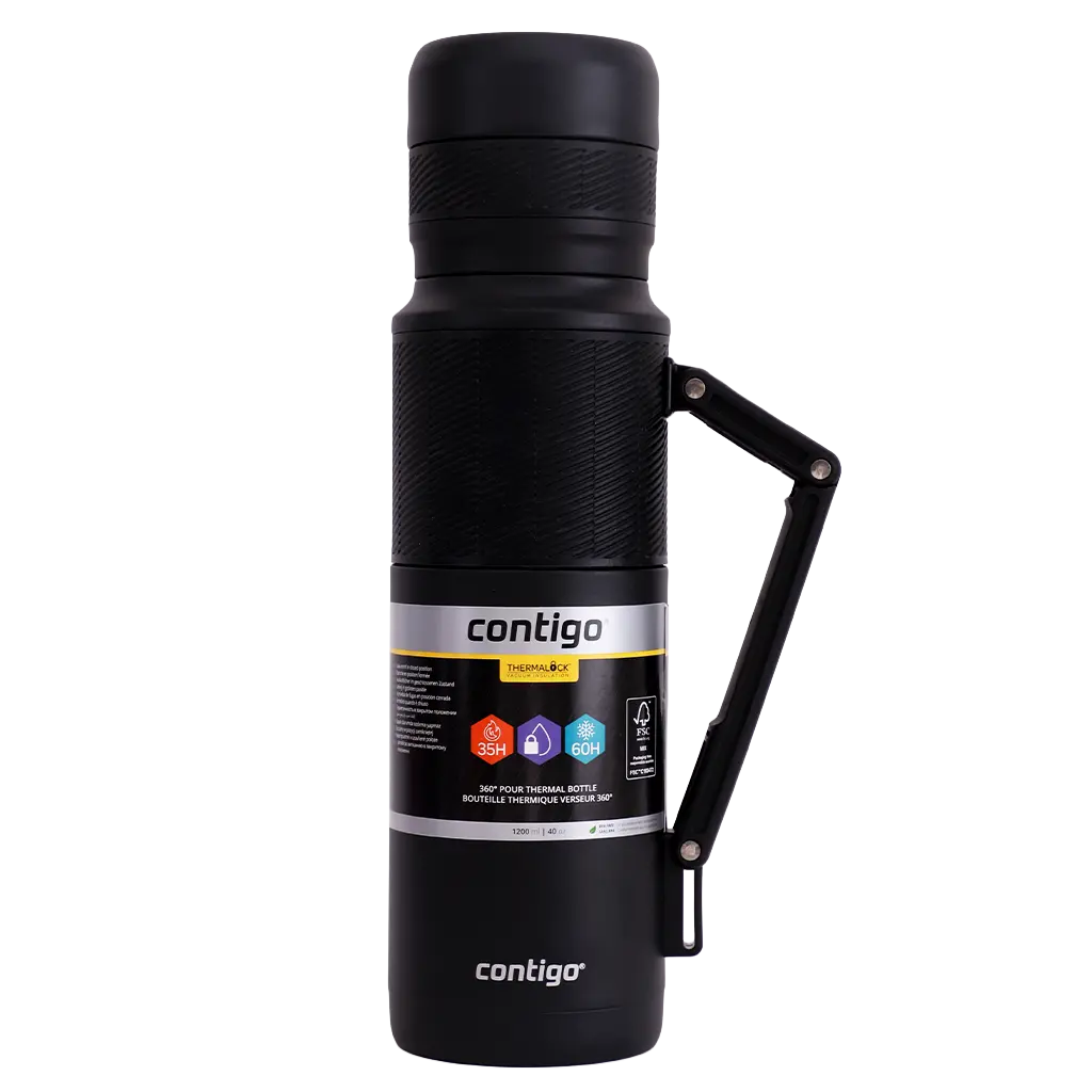 Contigo Stainless Steel Water Bottle 1200 ml Glossy Black - view 1