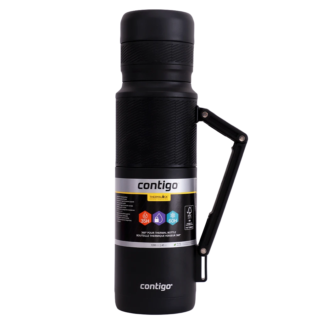 Contigo Stainless Steel Water Bottle 1200 ml Glossy Black