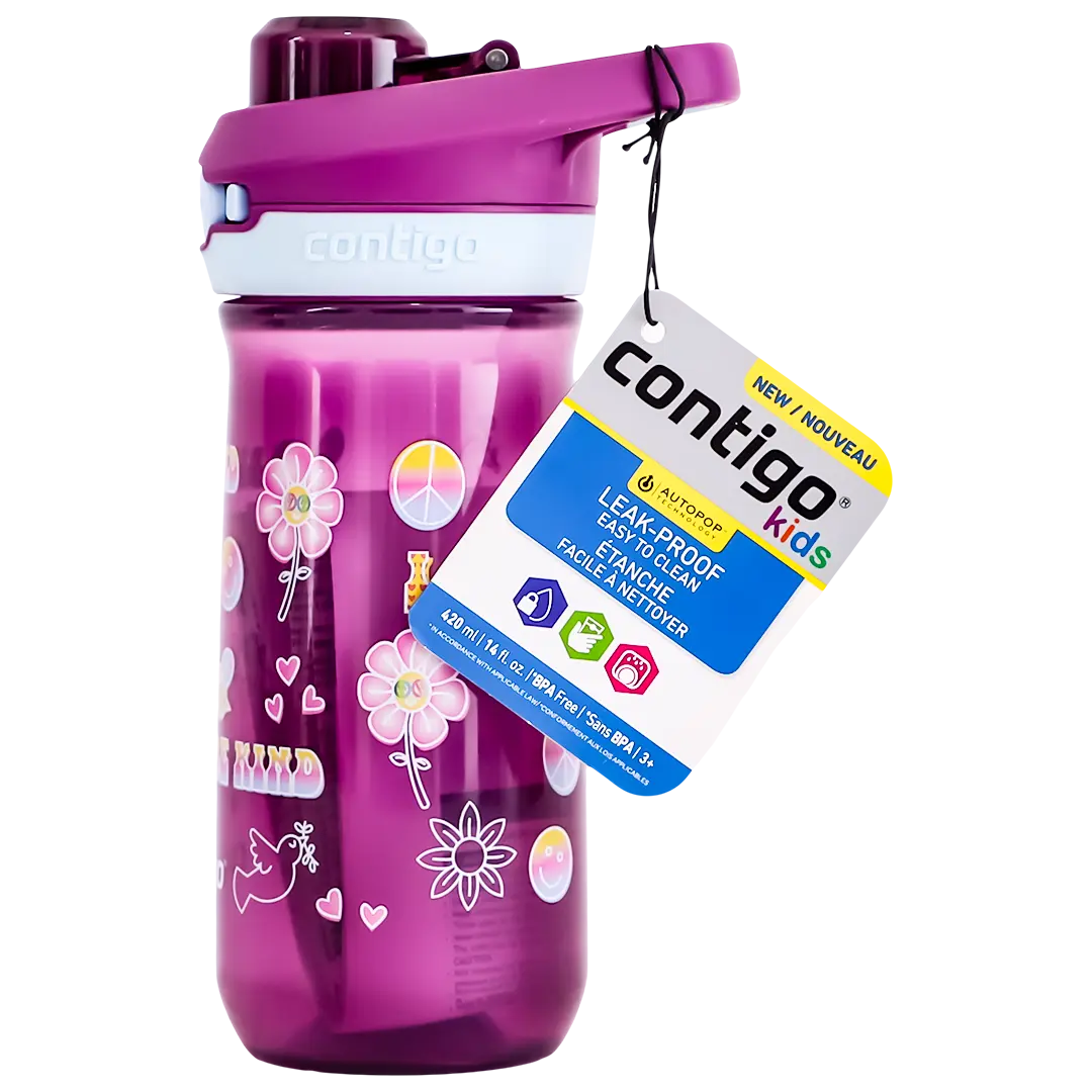 Contigo Kids Water Bottle Grape Retro Color 420 ml - view 1