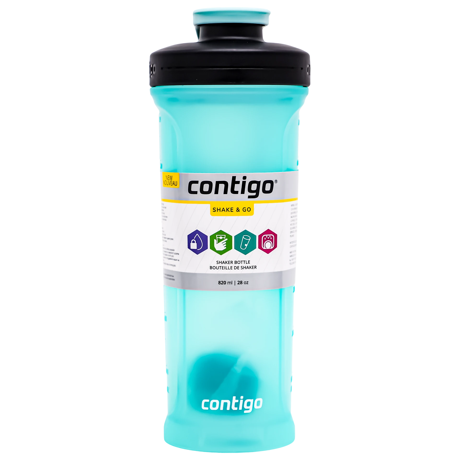 Contigo Protein Shaker Turquoise Color 820 ml