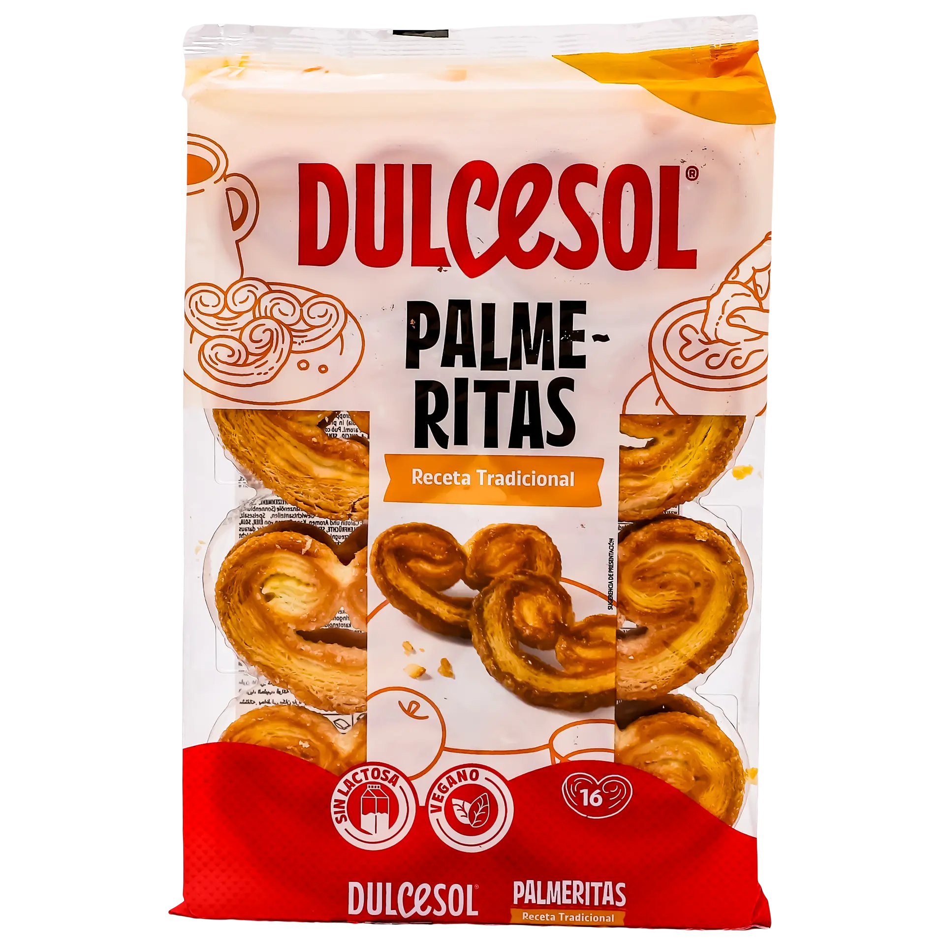 Dulcesol Palmeritas Crispy Puff Pastry 16 Pcs 180 gm - view 1